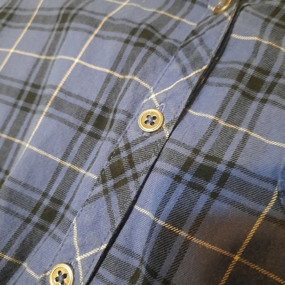 J.Jill Blue Flannel Button Up Size M - Picture 6 of 6